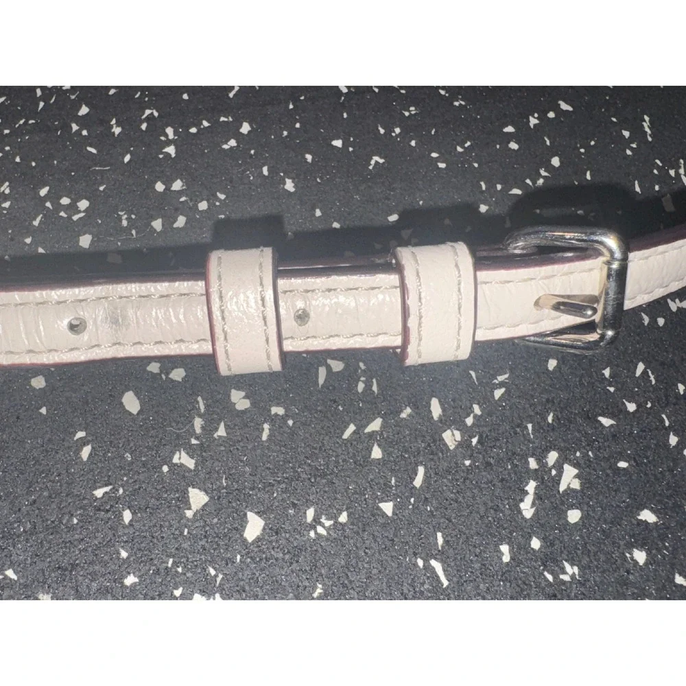 Coach Pebbled Leather Drawstring Bucket Bag Cream Tan Silver Tone Hardware - Picture 9 of 14